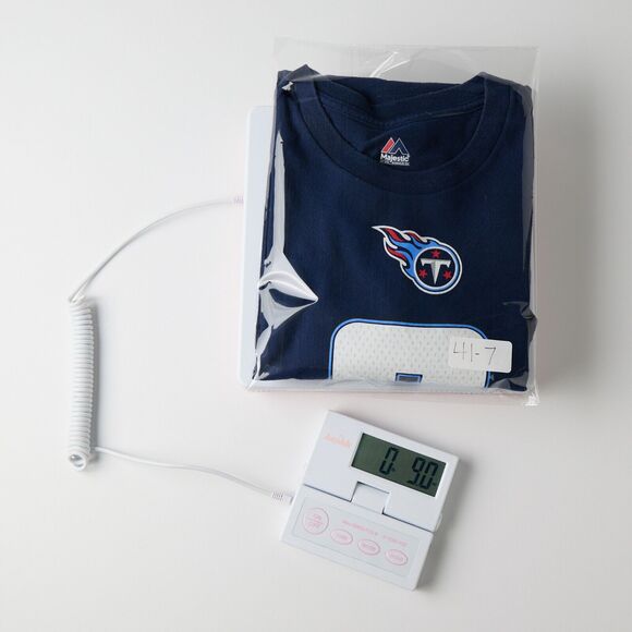 Majestic Tennessee Titans T-Shirt Mens XL Navy Marcus Mariota #8 NFL Fan Gear - Picture 7 of 7